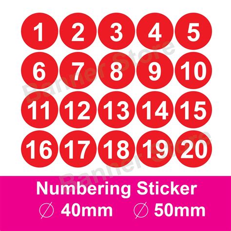 waterproof stick on number labels